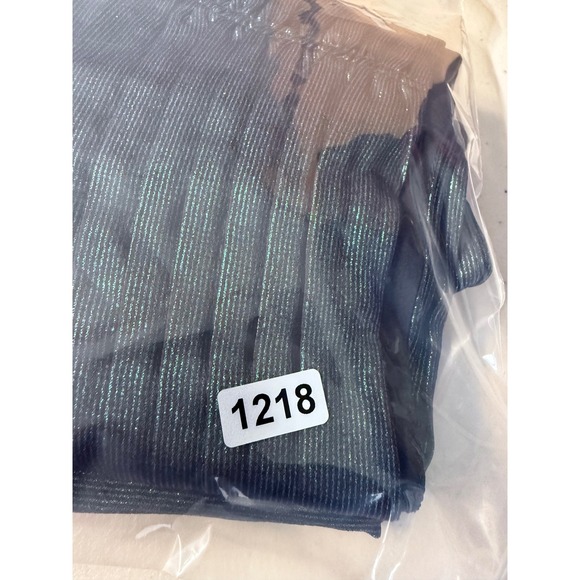 Current Air Metallic Pleated Mini Skirt Green Ruched Waist Side Zip Womens Small - Picture 7 of 7